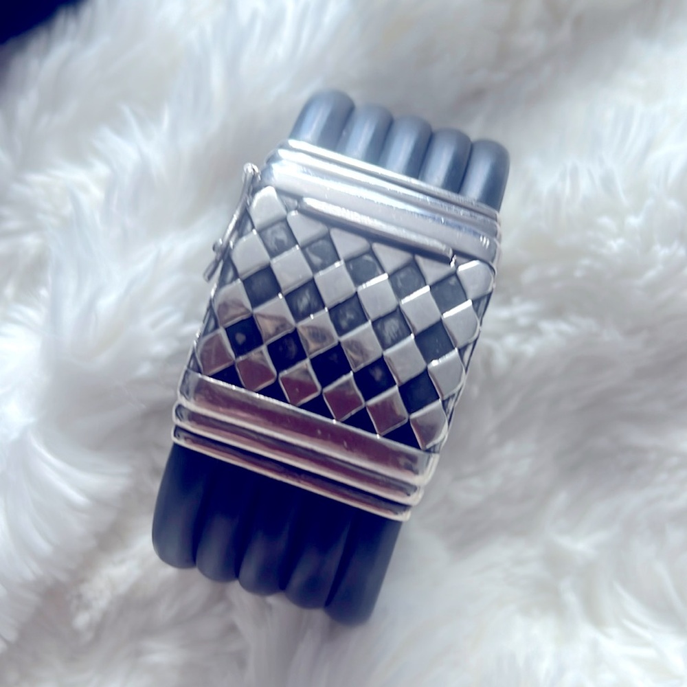 Woman’s sterling silver bracelet wrist band